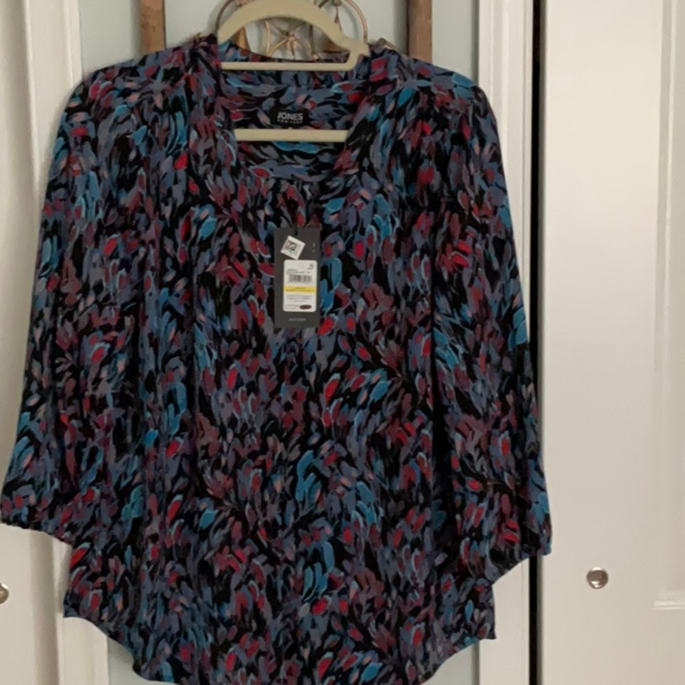 Jones New York Women's Multicolor Blouse NWT